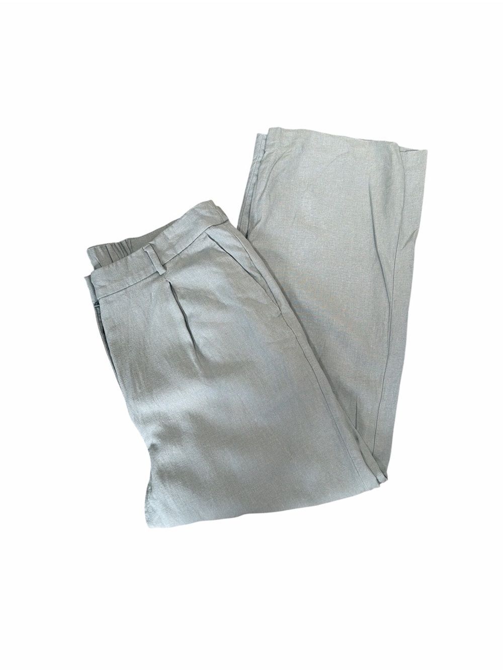 Old Navy Extra High Rise Wide Leg Blue Linen Blend Casual Pants Women’s Large